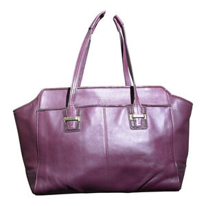 VTG Coach Taylor Leather Carry All Satchel Burgundy Gold No. 13820--F23905 EUC